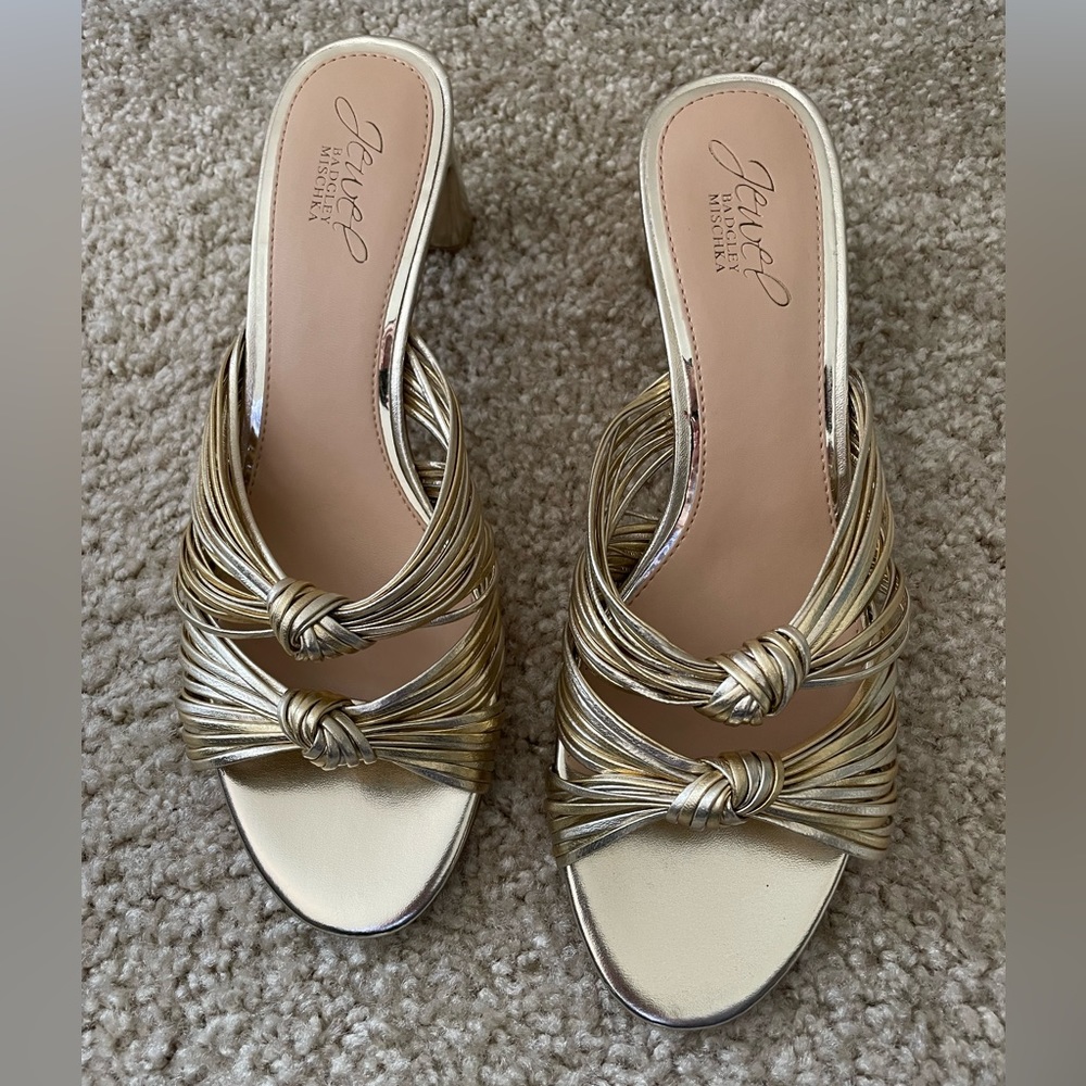 Jewel Badgley Mischka Cheryl Knotted Slide Sandal